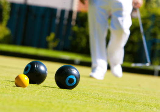 Person playing bowls